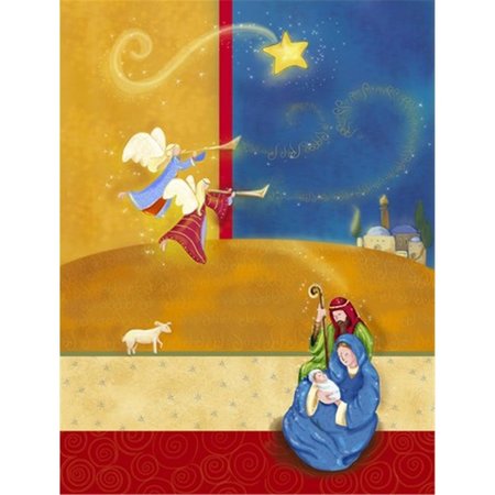 CAROLINES TREASURES Contemporary Nativity Christmas Flag Garden Size APH5626GF